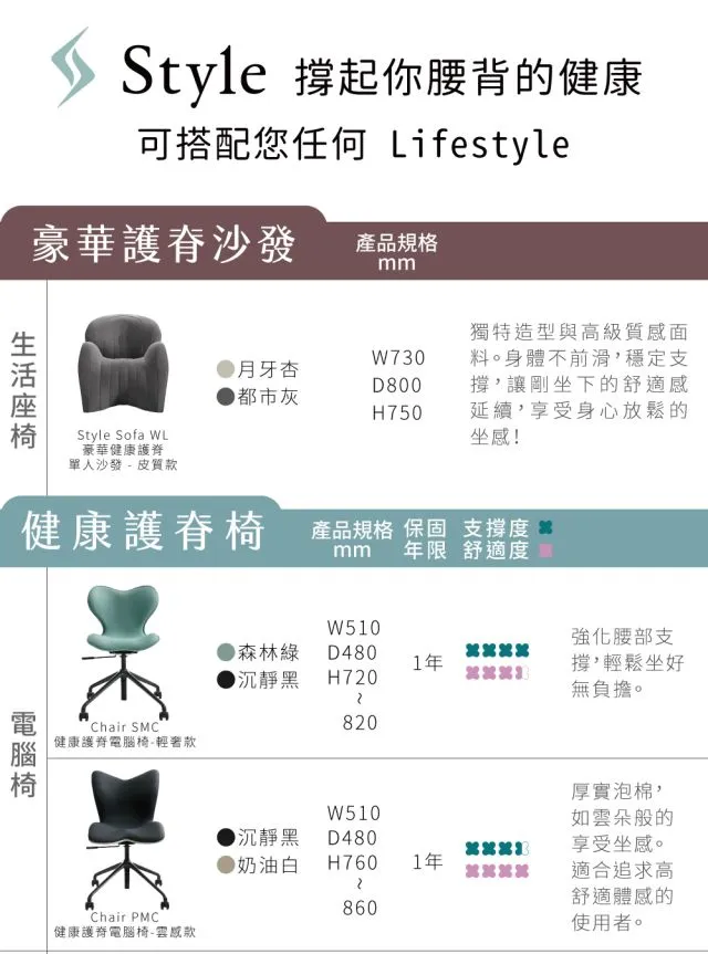 Style PREMIUM DX 健康護脊椅墊-頂級款