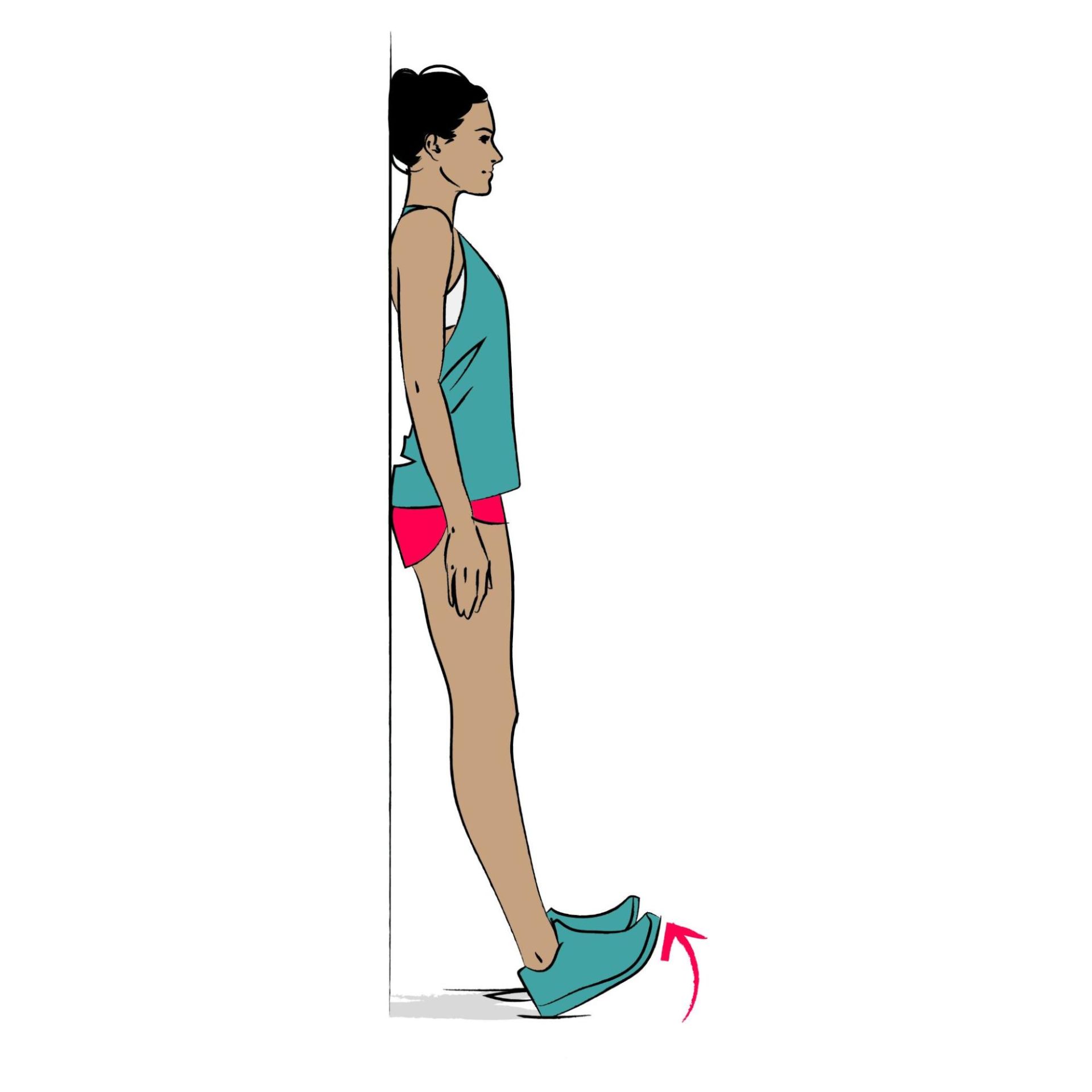 骨盆前傾、後傾判斷方法：背貼直牆面檢測